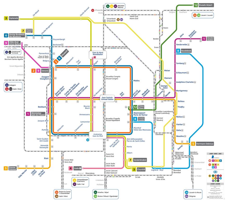 transporte público em Bruxelas